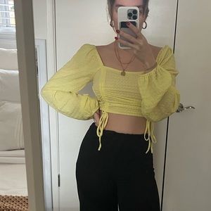 Yellow trendy top